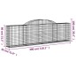 vidaXL Cestas de gaviones 7 uds forma de arco hierro 300x30x80/100 cm vidaXL Cestas de gaviones 7 uds forma de arco hierro 300x30x80/100 cm