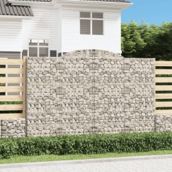 vidaXL Cestas de gaviones 2 uds forma de arco hierro 300x30x200/220 cm