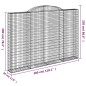 vidaXL Cestas de gaviones 2 uds forma de arco hierro 300x30x200/220 cm vidaXL Cestas de gaviones 2 uds forma de arco hierro 300x30x200/220 cm