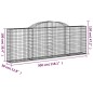 vidaXL Cestas de gaviones 25 uds forma arco hierro 300x30x100/120 cm vidaXL Cestas de gaviones 25 uds forma arco hierro 300x30x100/120 cm