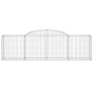 vidaXL Cestas de gaviones 6 uds forma de arco hierro 300x50x80/100 cm vidaXL Cestas de gaviones 6 uds forma de arco hierro 300x50x80/100 cm