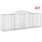 vidaXL Cestas de gaviones 17 uds forma de arco hierro 300x50x100/120cm vidaXL Cestas de gaviones 17 uds forma de arco hierro 300x50x100/120cm