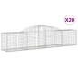 vidaXL Cestas de gaviones 20 uds forma de arco hierro 300x50x60/80 cm