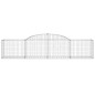 vidaXL Cestas de gaviones 20 uds forma de arco hierro 300x50x60/80 cm