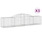 vidaXL Cestas gaviones 3 uds forma de arco hierro 300x50x60/80 cm vidaXL Cestas gaviones 3 uds forma de arco hierro 300x50x60/80 cm