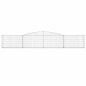 vidaXL Cestas de gaviones 8 uds forma de arco hierro 400x30x60/80 cm vidaXL Cestas de gaviones 8 uds forma de arco hierro 400x30x60/80 cm
