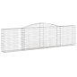 vidaXL Cestas de gaviones 9 uds forma de arco hierro 400x30x100/120 cm vidaXL Cestas de gaviones 9 uds forma de arco hierro 400x30x100/120 cm