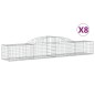 vidaXL Cestas de gaviones 8 uds forma de arco hierro 300x50x40/60 cm vidaXL Cestas de gaviones 8 uds forma de arco hierro 300x50x40/60 cm