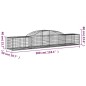 vidaXL Cestas de gaviones 8 uds forma de arco hierro 300x50x40/60 cm vidaXL Cestas de gaviones 8 uds forma de arco hierro 300x50x40/60 cm