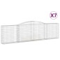 vidaXL Cestas de gaviones 7 uds forma de arco hierro 400x30x100/120 cm vidaXL Cestas de gaviones 7 uds forma de arco hierro 400x30x100/120 cm