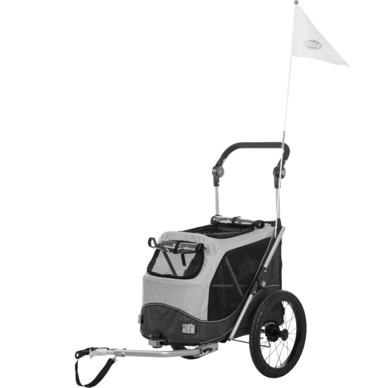 TRIXIE Remolque de bicicleta para perros gris L TRIXIE Remolque de bicicleta para perros gris L