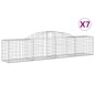 vidaXL Cestas de gaviones 7 uds forma de arco hierro 300x50x60/80 cm vidaXL Cestas de gaviones 7 uds forma de arco hierro 300x50x60/80 cm