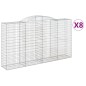 vidaXL Cestas de gaviones 8 uds forma de arco hierro 300x50x160/180 cm vidaXL Cestas de gaviones 8 uds forma de arco hierro 300x50x160/180 cm