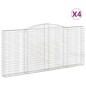 vidaXL Cestas de gaviones 4 uds forma de arco hierro 400x30x180/200 cm vidaXL Cestas de gaviones 4 uds forma de arco hierro 400x30x180/200 cm