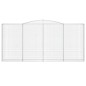 vidaXL Cestas de gaviones 4 uds forma de arco hierro 400x30x180/200 cm vidaXL Cestas de gaviones 4 uds forma de arco hierro 400x30x180/200 cm