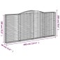 vidaXL Cestas de gaviones 4 uds forma de arco hierro 400x30x180/200 cm vidaXL Cestas de gaviones 4 uds forma de arco hierro 400x30x180/200 cm