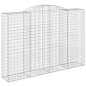 vidaXL Cestas de gaviones 5 uds forma de arco hierro 300x50x200/220 cm vidaXL Cestas de gaviones 5 uds forma de arco hierro 300x50x200/220 cm