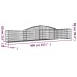 vidaXL Cestas de gaviones 8 uds forma de arco hierro 400x50x60/80 cm vidaXL Cestas de gaviones 8 uds forma de arco hierro 400x50x60/80 cm