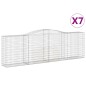 vidaXL Cestas de gaviones 7 uds forma de arco hierro 400x50x120/140 cm vidaXL Cestas de gaviones 7 uds forma de arco hierro 400x50x120/140 cm