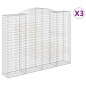 vidaXL Cestas de gaviones 3 uds forma de arco hierro 300x50x220/240 cm vidaXL Cestas de gaviones 3 uds forma de arco hierro 300x50x220/240 cm