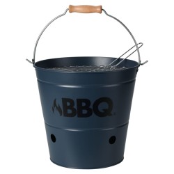ProGarden Barbacoa de cubo BBQ azul mate 26 cm