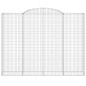 vidaXL Cestas de gaviones 3 uds forma de arco hierro 300x50x220/240 cm vidaXL Cestas de gaviones 3 uds forma de arco hierro 300x50x220/240 cm