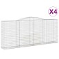 vidaXL Cestas de gaviones 4 uds forma de arco hierro 400x50x160/180 cm vidaXL Cestas de gaviones 4 uds forma de arco hierro 400x50x160/180 cm