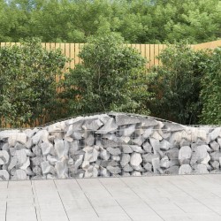 vidaXL Cestas de gaviones 25 uds forma de arco hierro 400x50x60/80 cm