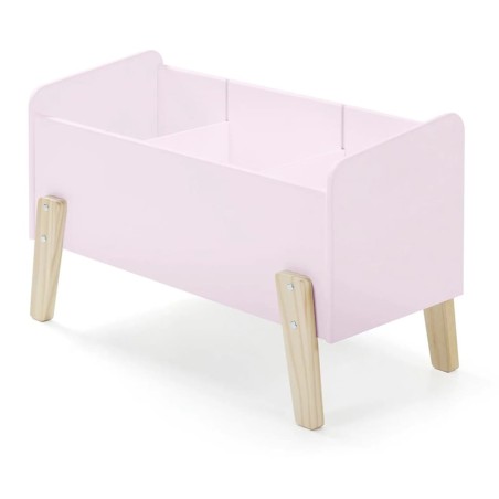 Vipack Caja para juguetes Kiddy madera rosa envejecido