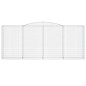 vidaXL Cestas de gaviones 2 uds forma de arco hierro 400x50x160/180 cm