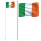 vidaXL Mástil y bandera de Irlanda aluminio 6,23 m vidaXL Mástil y bandera de Irlanda aluminio 6,23 m