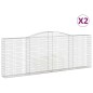 vidaXL Cestas de gaviones 2 uds forma de arco hierro 400x30x140/160 cm vidaXL Cestas de gaviones 2 uds forma de arco hierro 400x30x140/160 cm