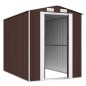 vidaXL Cobertizo jardín acero galvanizado marrón oscuro 192x274x223 cm vidaXL Cobertizo jardín acero galvanizado marrón oscuro 192x274x223 cm