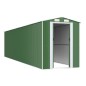 vidaXL Cobertizo de jardín acero galvanizado verde 192x855x223 cm vidaXL Cobertizo de jardín acero galvanizado verde 192x855x223 cm