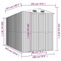 vidaXL Cobertizo de jardín acero galvanizado gris claro 192x357x223 cm vidaXL Cobertizo de jardín acero galvanizado gris claro 192x357x223 cm