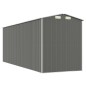 vidaXL Cobertizo de jardín acero galvanizado gris claro 192x523x223 cm