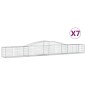 vidaXL Cestas de gaviones 7 uds forma de arco hierro 400x50x40/60 cm vidaXL Cestas de gaviones 7 uds forma de arco hierro 400x50x40/60 cm