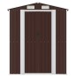 vidaXL Cobertizo jardín acero galvanizado marrón oscuro 192x440x223 cm vidaXL Cobertizo jardín acero galvanizado marrón oscuro 192x440x223 cm