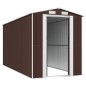 vidaXL Cobertizo jardín acero galvanizado marrón oscuro 192x440x223 cm vidaXL Cobertizo jardín acero galvanizado marrón oscuro 192x440x223 cm