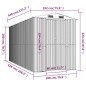 vidaXL Cobertizo jardín acero galvanizado marrón oscuro 192x440x223 cm vidaXL Cobertizo jardín acero galvanizado marrón oscuro 192x440x223 cm