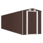 vidaXL Cobertizo jardín acero galvanizado marrón oscuro 192x855x223 cm vidaXL Cobertizo jardín acero galvanizado marrón oscuro 192x855x223 cm