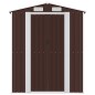 vidaXL Cobertizo jardín acero galvanizado marrón oscuro 192x855x223 cm vidaXL Cobertizo jardín acero galvanizado marrón oscuro 192x855x223 cm