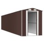 vidaXL Cobertizo jardín acero galvanizado marrón oscuro 192x855x223 cm vidaXL Cobertizo jardín acero galvanizado marrón oscuro 192x855x223 cm