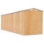 vidaXL Cobertizo jardín acero galvanizado marrón claro 192x689x223 cm