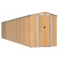 vidaXL Cobertizo jardín acero galvanizado marrón claro 192x938x223 cm vidaXL Cobertizo jardín acero galvanizado marrón claro 192x938x223 cm