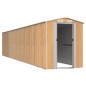 vidaXL Cobertizo jardín acero galvanizado marrón claro 192x938x223 cm vidaXL Cobertizo jardín acero galvanizado marrón claro 192x938x223 cm