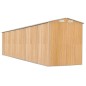 vidaXL Cobertizo jardín acero galvanizado marrón claro 192x938x223 cm vidaXL Cobertizo jardín acero galvanizado marrón claro 192x938x223 cm