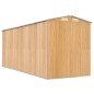 vidaXL Cobertizo jardín acero galvanizado marrón claro 192x523x223 cm