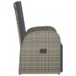 vidaXL Sillones de jardín reclinables con cojines 2 uds ratán PE gris vidaXL Sillones de jardín reclinables con cojines 2 uds ratán PE gris