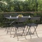 vidaXL Sillas cafetería plegables 4 uds acero y ratán sintético negro vidaXL Sillas cafetería plegables 4 uds acero y ratán sintético negro